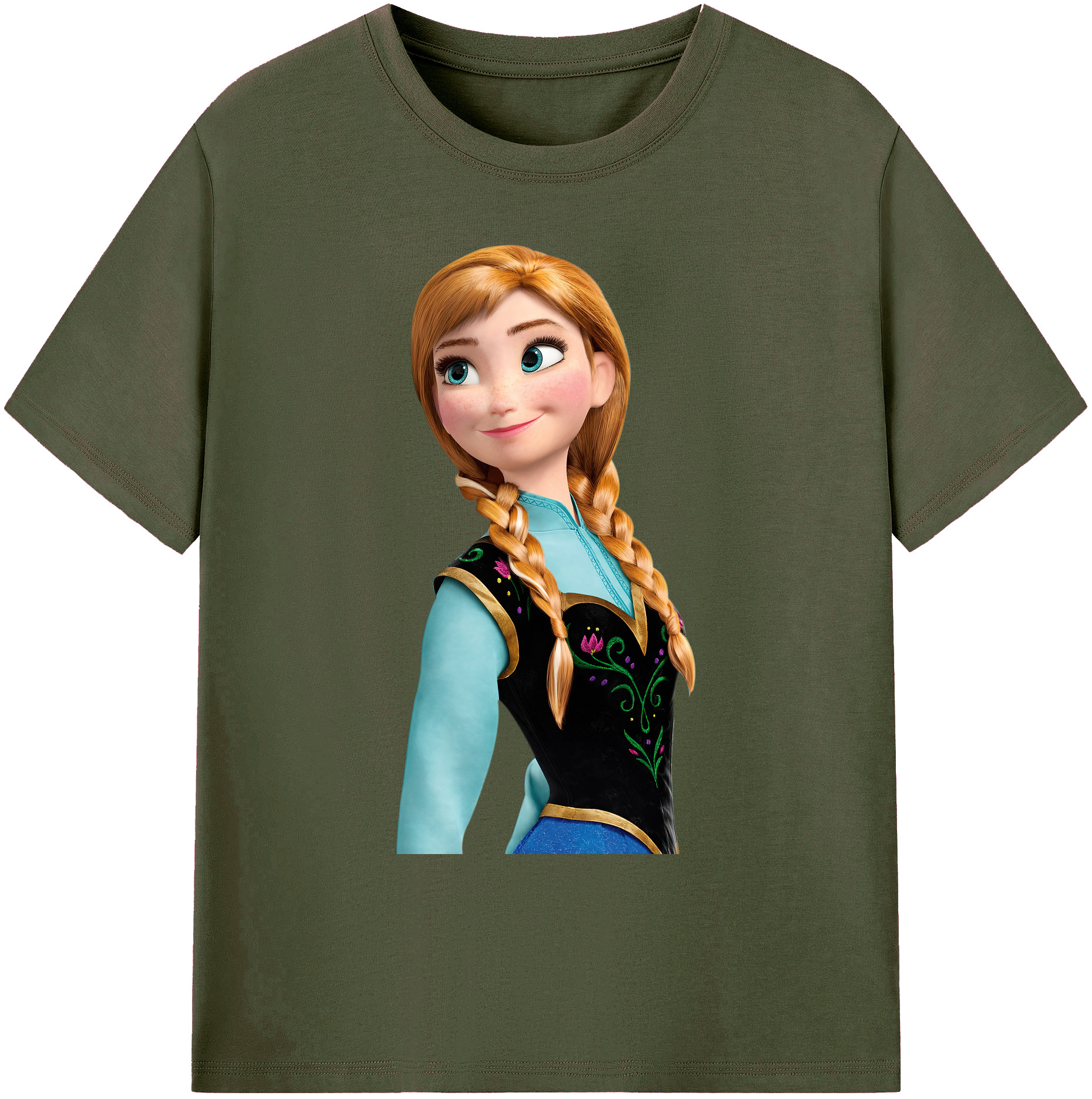 （画像用） アナと雪の女王 アンナ エルサ Frozen Anna Elsa 綿100％ メンズ半袖Tシャツ｜肌触りやわらか＆通気性